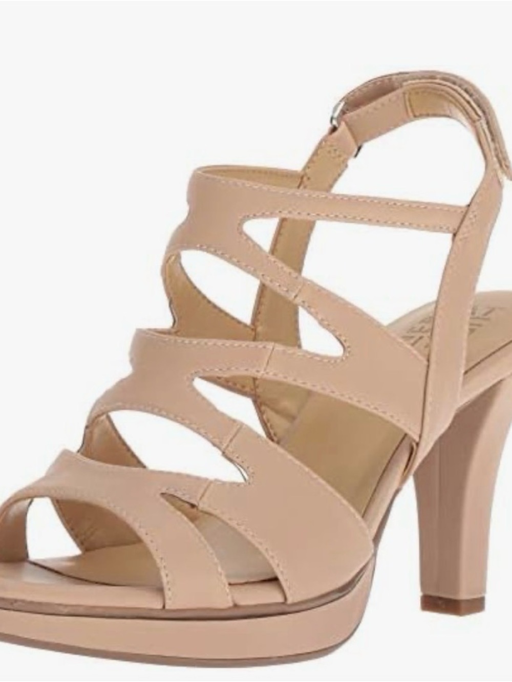 Naturalizer Beige Strappy High Heel Sandals - Picture 2 of 7